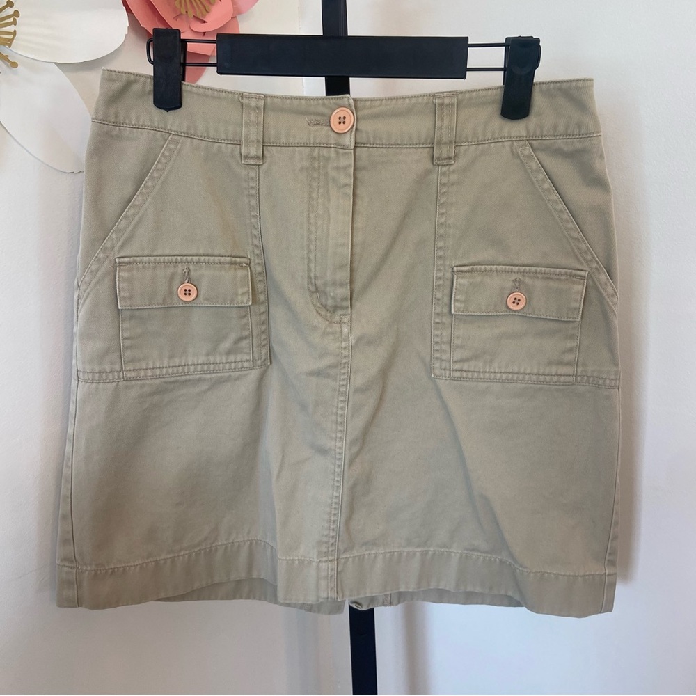 Herman Geist Women's Khaki Cargo Skirt Size 8
